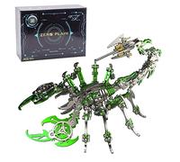 Palapozzy Kit de modelo de escorpión de metal 3D, rompecabezas biomiméticos 3D, rompecabezas de rey escorpión de metal, para coleccionistas (200 unidades + verde)