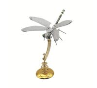 Palapozzy Kit de modelo de insectos 3D de metal, rompecabezas biomiméticos Steampunk DIY con base de exhibición magnética, regalo para niños o niñas (más de 200 piezas/libélula titán esmeralda)
