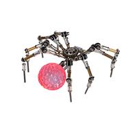 Palapozzy Kits de modelo de araña mecánica de metal 3D, rompecabezas biomiméticos de insectos con bola de cristal brillante de 3 cm, regalos de adorno para adultos (270 unidades +)