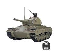 Palapozzy Modelo de tanque RC M24 a escala 1/16, modelo de tanque de batalla principal de 2.4G con sonido y luces y batalla infrarroja, modelo de vehículo militar para adultos (versión estándar)