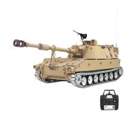 Palapozzy Tanque RC 1/16 para adultos, modelo de tanque de control remoto de granada M109A2 de 2.4 G con luces de sonido y BBs de batalla y disparo infrarrojos, modelo de vehículo RC para entusiastas