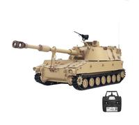Palapozzy Tanque RC 1/16 para adultos, modelo de tanque de control remoto de granada M109A2 de 2.4 G con luces de sonido y BBs de batalla y disparo infrarrojos, modelo de vehículo RC para entusiastas