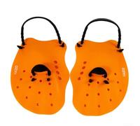 Palas de natación para niños, guantes de natación ajustables para desarrollar fuerza y mejorar el rendimiento (naranja)