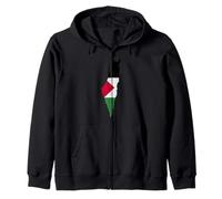 Palastine Map, Palestinian Love Illustration Graphic Design Sudadera con Capucha