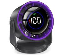 PALATALA Ventilador de Mesa Silencioso, Ventilador Pequeño Sobremesa USB Bateria con 11 Velocidades, Ventiladores Mesa Portatil Pantalla LED Ventoinha Pilas Fan para Oficina Hogar Viajes Exteriores