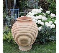 Palatina Werkstatt Áfora de terracota, agave grande, 100 cm, 100% hecha a mano, única, la maceta ideal para el invierno para el jardín y el interior