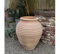 Palatina Werkstatt Exclusiva ánfora de terracota, 70 cm, 100% hecha a mano, única para jardín y hogar, una belleza atemporal de Grecia