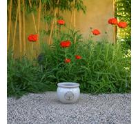 Palatina Werkstatt Macetero de arcilla esmaltada capuchino - Maceta abombada con acabado metálico para balcón, terraza, sala de estar, hierbas y plantas, 4 tamaños de diámetro 16 - 38 cm (16 cm de