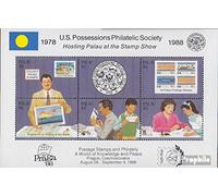 Palau-Islas Bloque 4 (Completa.edición.) Nuevo con Goma Original ** MNH 1988 exposicion de Sellos (Sellos para los coleccionistas) Sello en Sello