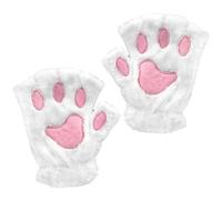 Palaufr Guantes Calefactables para Mujer, Calentador de Manos de Peluche con Forma de Animal, Guantes Sin Dedos Calientes para Portátil, para Deportes De Invierno Trabajo Al Aire Libre Ciclismo