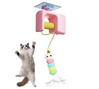 Palaufr Juguete interactivo para gatos - Juguete de entrenamiento para mascotas,Juego interactivo para gatos para simulación de caza, movimiento de suelo, juego de piso, entrenamiento de gatito plano