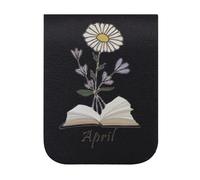 Palaufr Nemlendirici Jel,PU Cuero Retro Libros Clip - Marcapáginas Magnético Floral para Lectura, Estudio, Diario, Planificador, Cuaderno Escuela, Lugar de Trabajo, Niñas, Adolescentes, Hombres