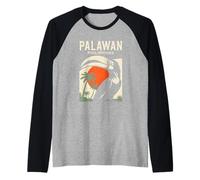 Palawan Filipinas Atardecer Camiseta Manga Raglan
