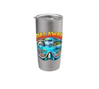 Palawan Filipinas Snorkeling Buceo Viajes Diseño Vaso térmico de acero inoxidable de doble pared