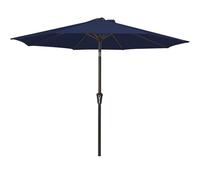 Palawano Sombrilla de Jardín con Inclinación Ajustable y Manivela, Parasol Exterior con Protección UPF50+ para Terraza, Patio, Piscina y Playa (Azul Marino, 2.7M)