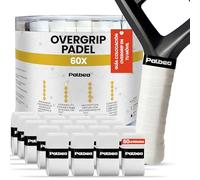 Palbea Grip Padel Extra Adherente - Overgrips Padel Blanco. Paquete de 60 - Overgrip Padel Alta Absorción del Sudor. Cinta de Agarre Antideslizante. Grip Pala Padel Blando. Accesorios Padel