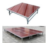Palco portatile resistente, rialzo pieghevole regolabile in altezza da 20-40cm, Non richiede installazione, Ideale per concerti, scuole, bar ed eventi(128x128x40cm)