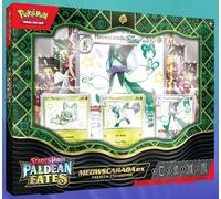 Paldean Fates 4.5 Meowscarada ex Premium Collection - con 8 nuevos Boosters y mucho más - Inglés + Heartforcards® Protección de envío