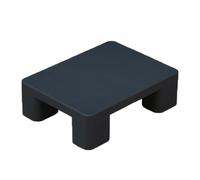 Palé de plástico negro para almacén rage de una sola pieza, diseño moldeado ideal para organización de sótanos, 40 x 40 cm