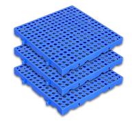 Palé de plástico para almacenamiento, Paquete De 3 Palets Plástico Multicolor Varios Tamaños(Blue,30x30cm/12x12in)