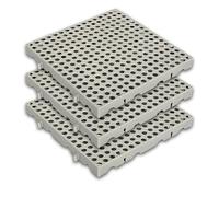 Palé de plástico para almacenamiento, Paquete De 3 Palets Plástico Multicolor Varios Tamaños(Grey,50x50cm/20x20in)