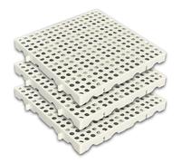 Palé de plástico para almacenamiento, Paquete De 3 Palets Plástico Multicolor Varios Tamaños(White,40x40cm/16x16in)