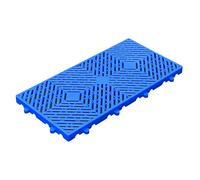 Palé de plástico para almacenamiento, Tamaños múltiples de ventilación rejilla paletas plástico azul HDPE(23.6 * 11.8")