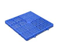Palé de plástico para almacenamiento, Tamaños múltiples de ventilación rejilla paletas plástico azul HDPE(15.7 * 15.7")