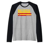 PALENCIA Ciudad España Vintage Estética Vacaciones de Verano Camiseta Manga Raglan