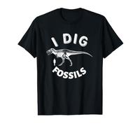 Paleontología Cavo Fósiles Dinosaurio Esqueleto Y Humano Camiseta gráfica económica