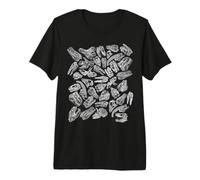 Paleontología, Dinosaurio, fósil, Calaveras, patrón, Negro Camiseta Premium