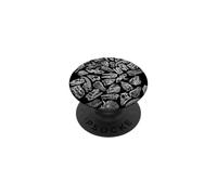 Paleontología, Dinosaurio, fósil, Calaveras, patrón, Negro PopSockets PopGrip Adhesivo