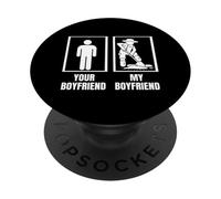 Paleontología Tu novio Mi novio Paleontólogo PopSockets PopGrip Adhesivo
