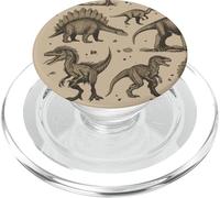 Paleontology Dinosaur Nerdy Science Teacher Vintage Graphic PopSockets PopGrip para MagSafe