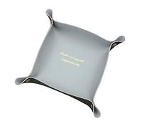 palés, Bandeja de Cuero for Mesa Centro, Caja Almacenamiento Creativa Escritorio con Monedas PU for Ocultar y Beber(Grey,Small2)