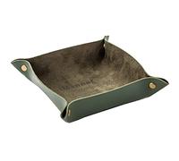 palés, Bandeja de Cuero Italiano for Monedas Hide & Drink, Ideal for Mesa Centro, llaveros, teléfono Celular, mesita Noche o tocador(Green)