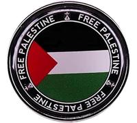 Palestina gratis Pines de Solapa Palestina Insignia de la bandera redonda Insignia Bandera Emblema Broche Freedom&Paz, Metal