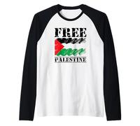 Palestina Libre de Paz Camiseta Manga Raglan