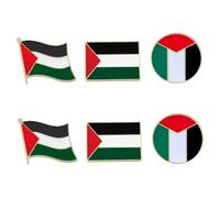 Palestina Pin aleación Flagal palestino Pin Free Palestina Insignia de esmalte Palestina Pin Insignia para mujeres Menores Actividades patrióticas Flagación Palestina Insignia 6 PCS