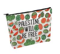 Palestine - Bolsa de cosméticos Palestina Will Be Free para cosméticos, bolsa de maquillaje de protesta de Palestina, bolsa de maquillaje, regalo de Palestina, Palestine Be Free B