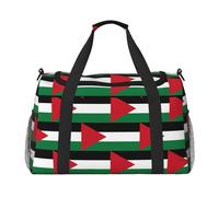 Palestine Flag1 - Bolsa de viaje con cremalleras y asas, bolsa de lona plegable grande para vacaciones familiares, Black, Talla única