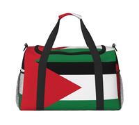 Palestine Flag1 Print Weekender Overnight Carry On Bag Gym Luggage Bag Bolsa de viaje para mujer, Negro -, Talla única