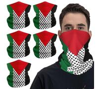 Palestine Scarf 5pcs 10x20in Keffiyeh elástico Scarf de la bufanda palestina Elástica absorbente a prueba de viento a prueba de polvo Palestina Keffiyeh para el uso diario, el ciclismo, estil.
