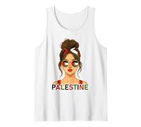 Palestinian Girl Palestine Flag Palestinian Girlfriend Wife Camiseta sin Mangas