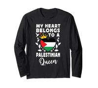 Palestinian Queen Palestinian Wife Girlfriend Palestine Flag Manga Larga