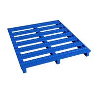 Palet de Acero Resistente, Estantería Industrial para Montacargas, Palet Metálico de Alta Capacidad para Almacenes y Centros Logísticos(Blue,47.2x47.2in/120x120cm)