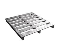 Palet de Acero Resistente, Estantería Industrial para Montacargas, Palet Metálico de Alta Capacidad para Almacenes y Centros Logísticos(Silver,62.9x47.2in/160x120cm)