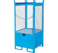 Palet de almacenamiento y transporte con cubeta colectora eurokraft pro, 3 paredes de rejilla