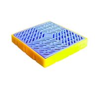 Palet De Contención De Derrames, Bandeja Apilable De Polietileno Para Bidones De Aceite O Cubos De Pintura, Plataforma De Envío Modular Desmontable Para Almacen(Amarillo-2 Piezas-31X31X5,5Cm)