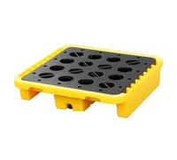 Palet de contención de derrames, plataforma de polietileno a prueba de derrames, bandeja a prueba de derrames, con estructura apilable, for garajes y almacenamiento industrial(72 * 72 * 16cm)